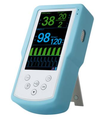 254 oxímetro Handheld CA100B do pulso de BPM ETCO2 SPO2