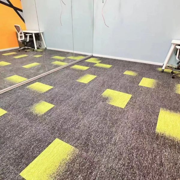 Office Custom Loop Colorful Nylon Carpet Tile with PE Backing and 100% BCF Face Fibre