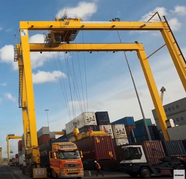 Double Girder Rubber Tired Gantry Crane 20t~50t  Span 5~10m Container Lifting Crane