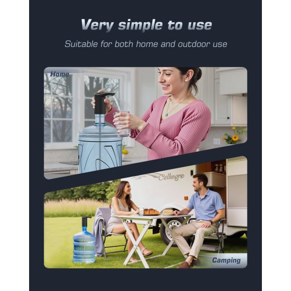 2026 Hot Products 3 Gallon 2000mah Electric Type C Rechargeable Water Dispenser Pump