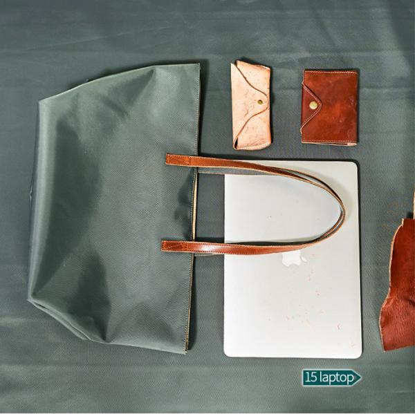 32cm Green Nylon Tote Bag ISO9001 Oversized Satchel Handbags