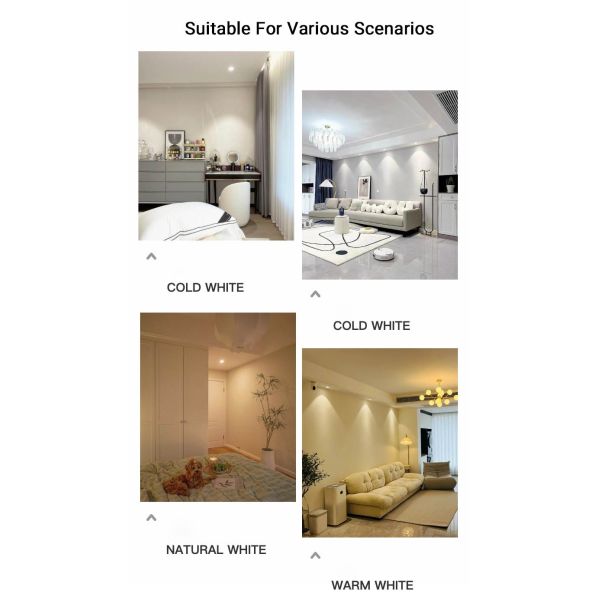 80 CRI 10W Ultra-Thin LED Downlight for Home Ceiling Hole Embedding Installation