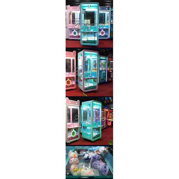 Transparent Wall Pink Dream Toy Claw Crane Game Machine