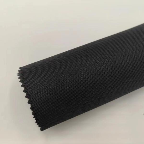 600D RPET Fabric Plain 58/60 Width 300gsm Eco Friendly Textiles With PVC Coated