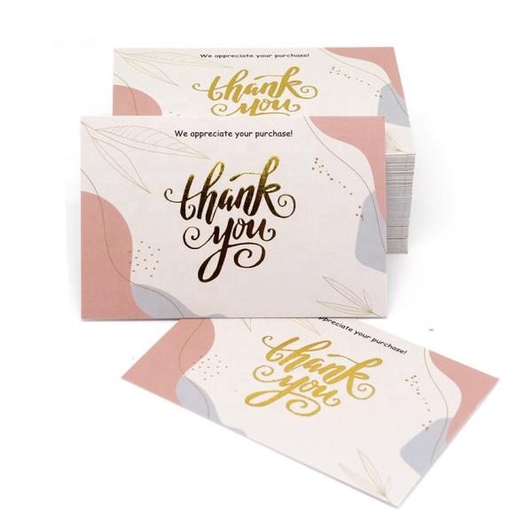 a impressão do vale-oferta feito sob encomenda de cartão de papel de placa do marfim 350gsm para agradece-lhe cartão