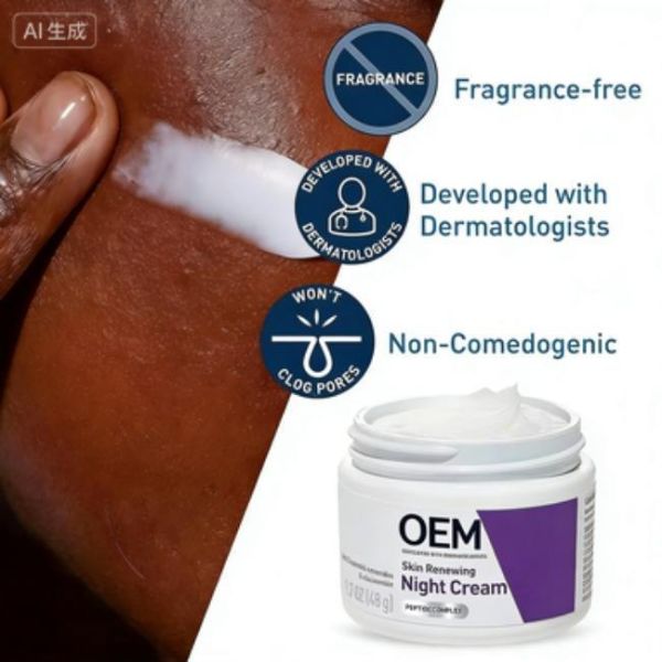 OEM ODM can customize high-quality original shea butter nicotinamide polypeptide moisturizing cream to repair night cream multi effect face cream