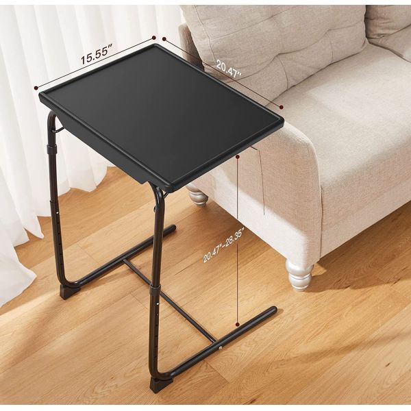 Adjustable Folding Tv Tray Table for Livingroom Home Furniture 6 Heights and 3 Tilt Angles