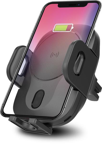 USB Type C QI Wireless Car Charger For Cell Phone / Smart Car Mount Holder