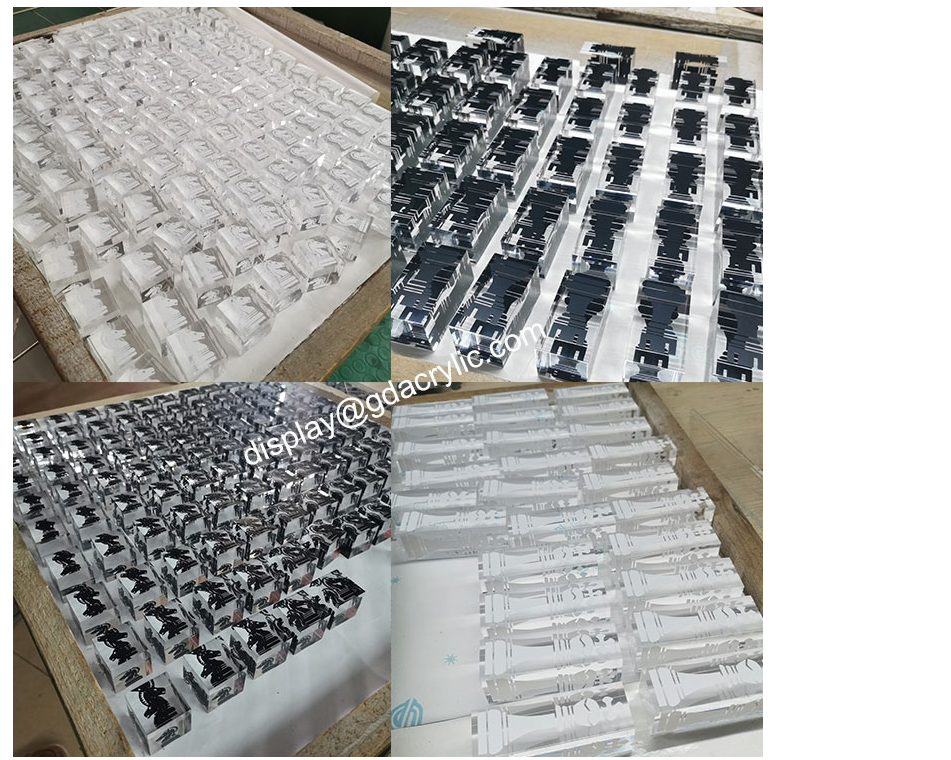 Custom Luxury Neon Blue Pink Elegant Acrylic Chess Game Board Set