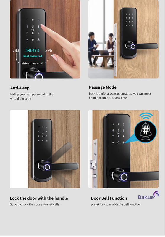 eKey Controller Type RFID Door Lock Featuring 2pcs Mechanical Key Durable Access Control Device for Various Environments