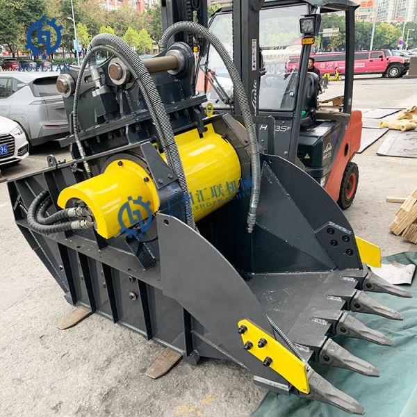 Cuchara de excavadora con mandíbula tipo 20 toneladas Trituradora de rocas