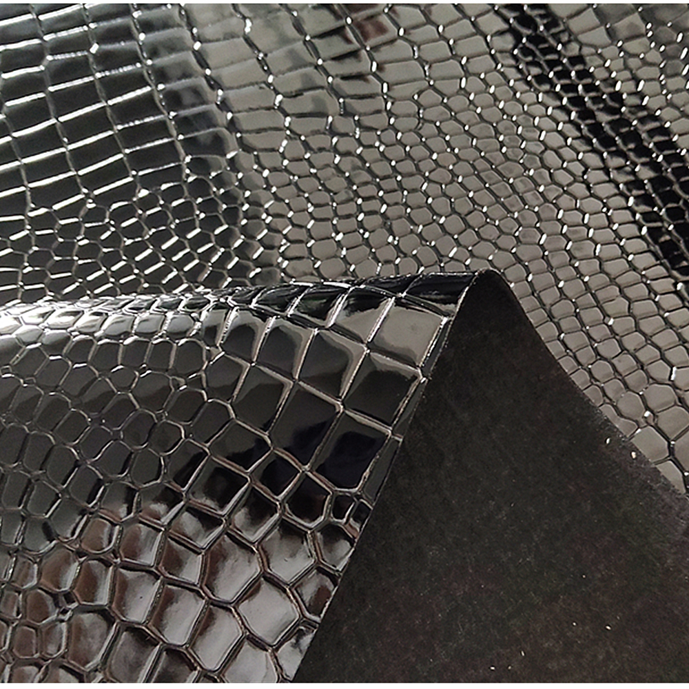 Wholesale 1.35mm Thick Black Genuine Crocodile Emboss Leather Skin Fabric for Shoes Handbag Belt Bag Wallet