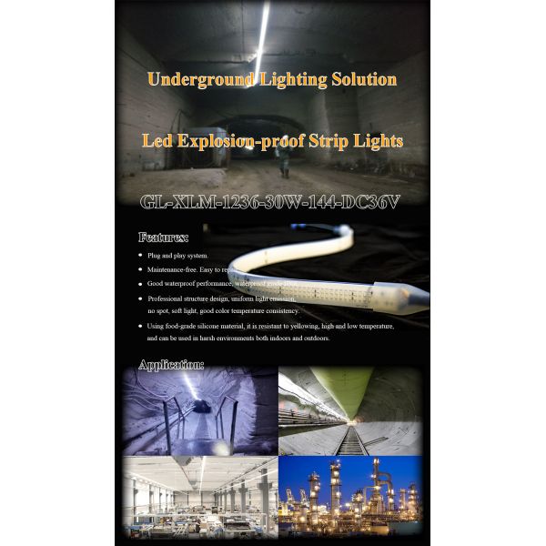 Industrial explosion-proof and anti-corrosion lamp belt food grade mining lamp strip
