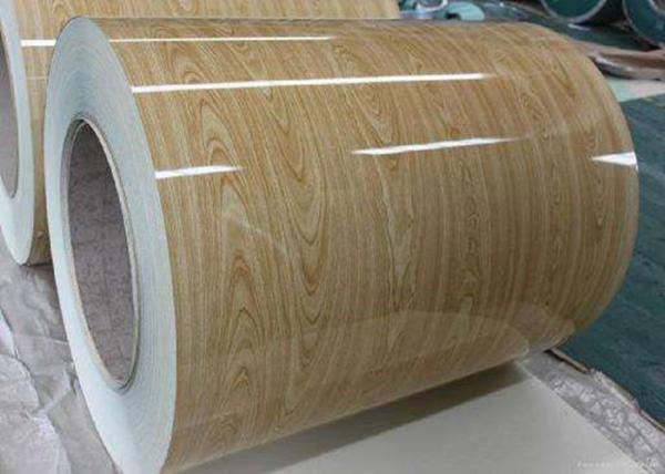 Wooden Pre Painted Galvanized Sheet , Hot Rolled Steel Coil For Construction