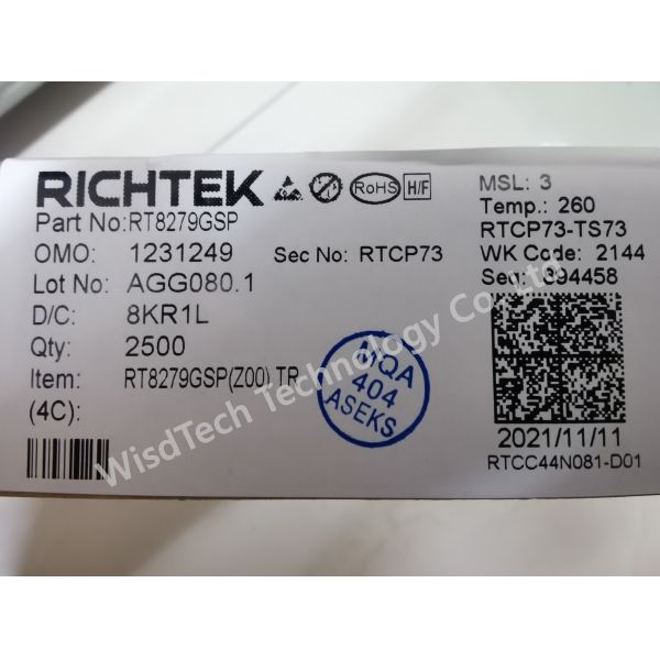 RT8279GSP Регуляторы переменного напряжения 5А 36В 500 кГц