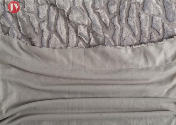 Luxury Gray Stone Embossed Plush Fur Blanket Animal Fur Winter Harmless Super Soft