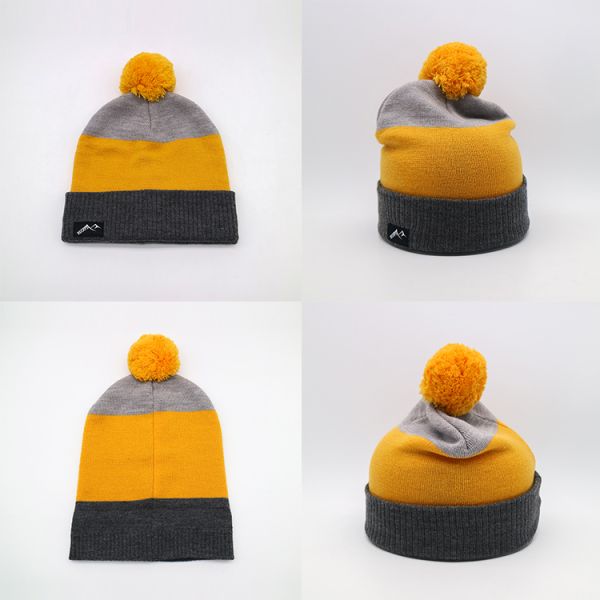Легковес 58CM вяжет шляпы Beanie на сезон зимы в черном сером желтом цвете