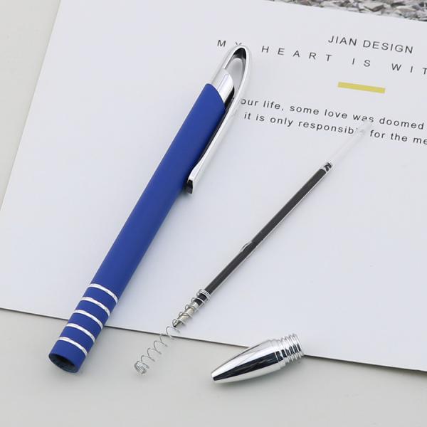 Bureau d'affaires stylo à bille mat pressé en métal imprimer logo écriture fluide stylo à bille cadeau
