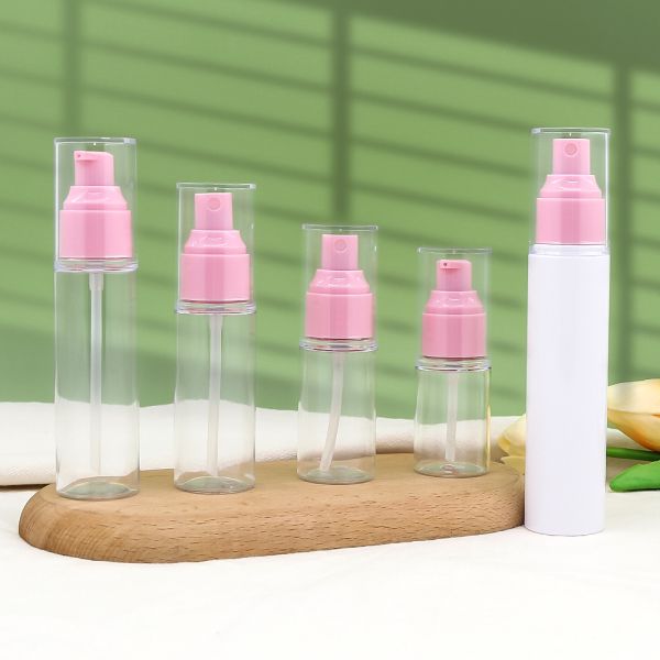 Transparent Leak-Resistant Customizable Plastic Cosmetic Bottle for Spray and Lotion Packaging