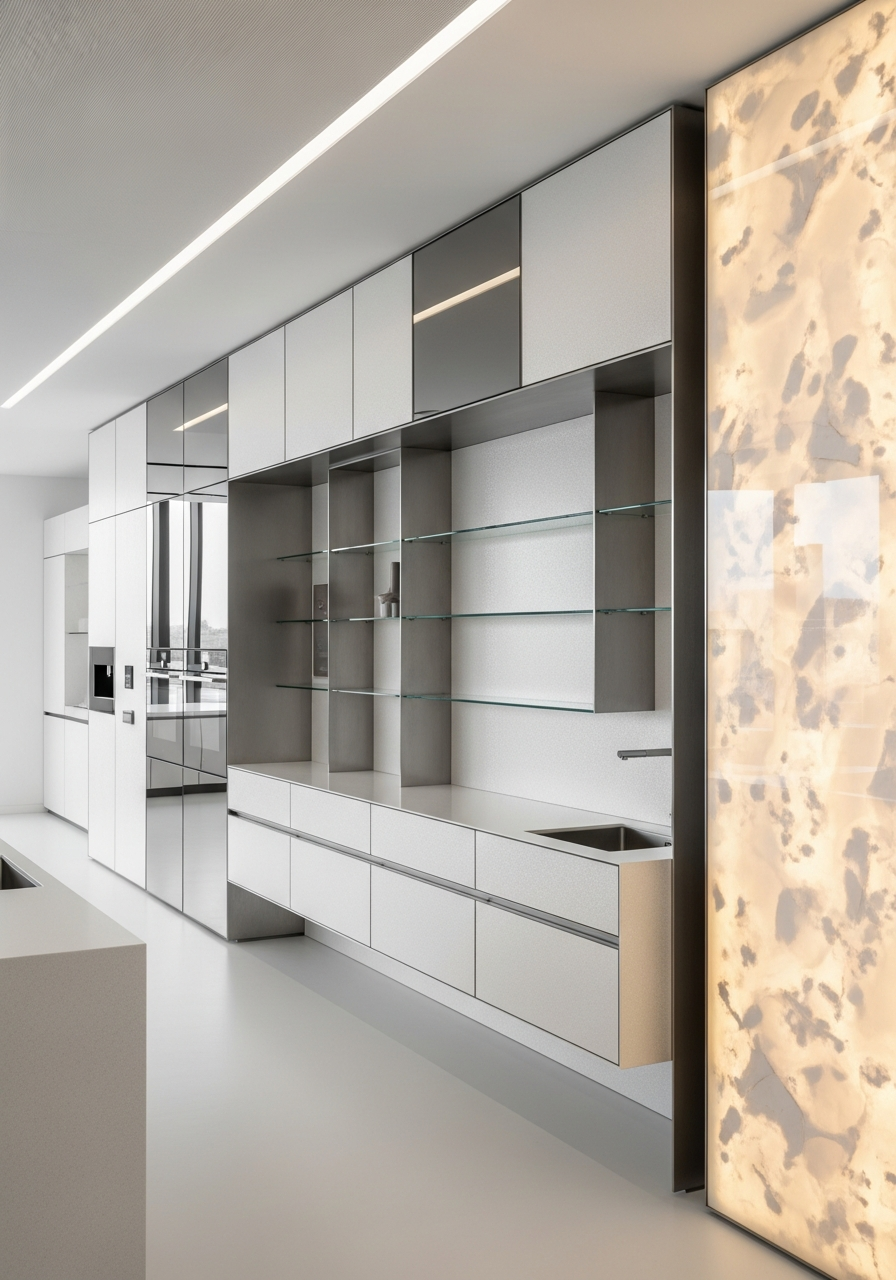 Luminous Pearl Partition Panel in 304 Stainless Steel