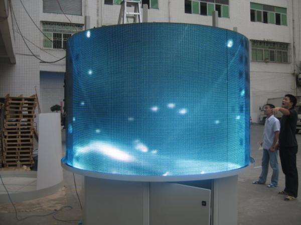 Aluminum Curved Led Display Full Color Circle Shape 8000nits Brightness