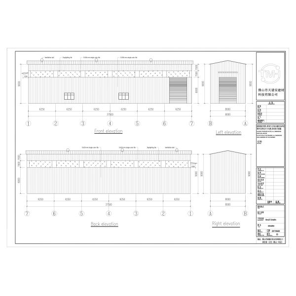 Construção da construção de aço estrutural da casa pré-fabricada de Q235 Q345B com o período de longa vida da parede da folha de metal
