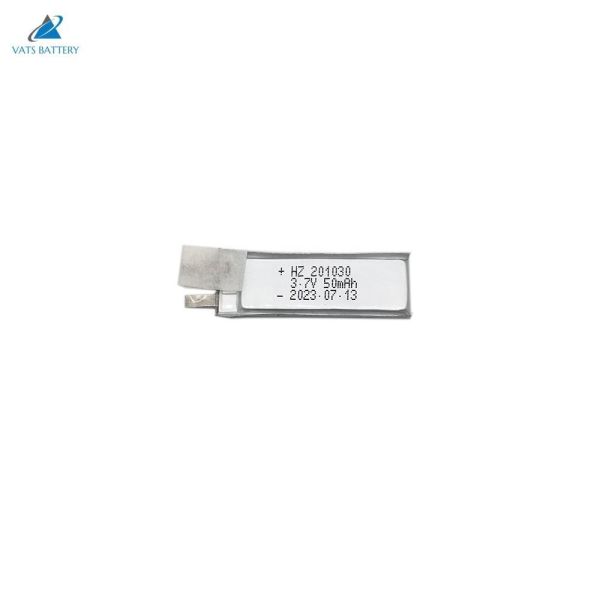 201030 3.7V 50mAh Ultra Thin Lipo Battery 2mm Lithium Battery For Smart ID Card