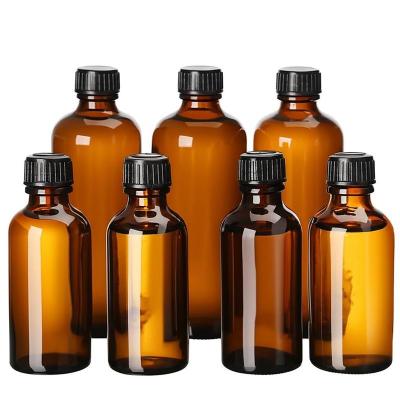 Cosmetic Packaging Amber Cosmetic Bottles with Screw Cap Closure Type