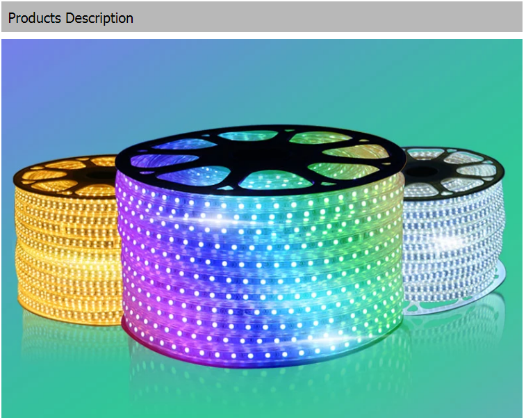 Wholesale Smart Neon Flex 220V Outdoor Flexible 5050 SMD 100m RGB Waterproof Led Strip/Led Strip Lights/Led Light Strip