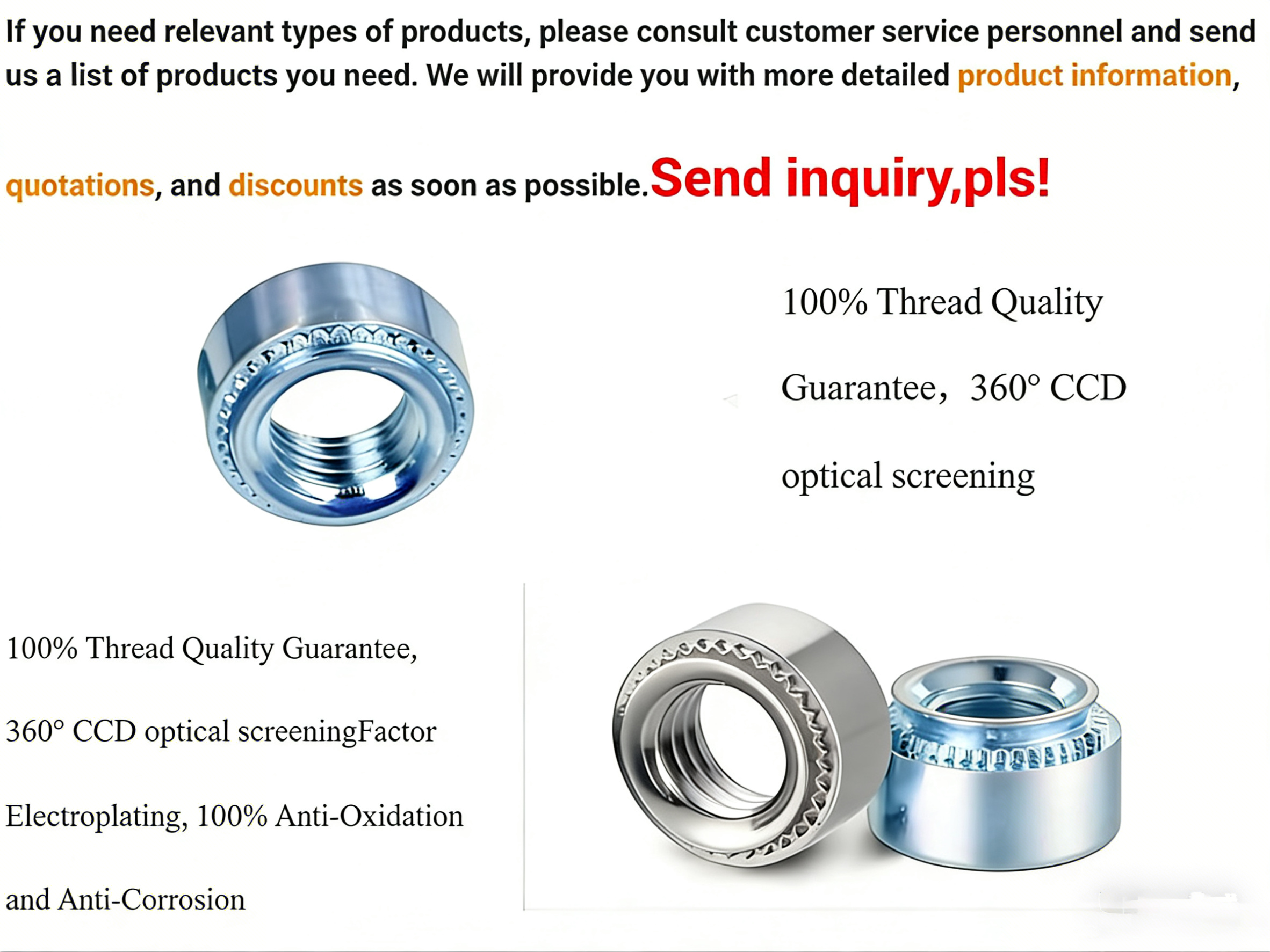 Non Standard Self Clinching Fasteners Space Saving Processing Press Fit Studs