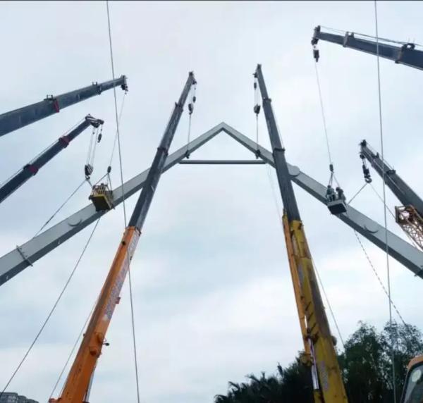 Wanzhida Long Span Prefabricated Steel Structure Bridges Customized Size