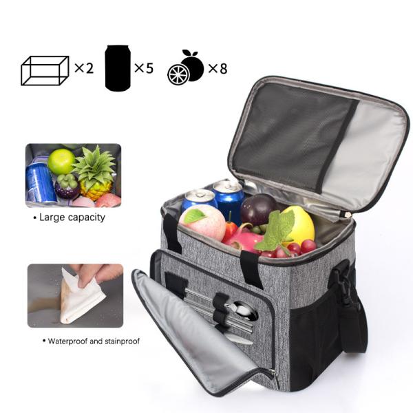 Sacos de almoço isolados personalizados resistentes à abrasão Sacos de almoço térmicos multi bolso