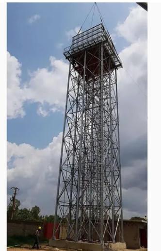 Steel Structure For Petrol Station Canopy, Water Tank Tower, High Rise Tower