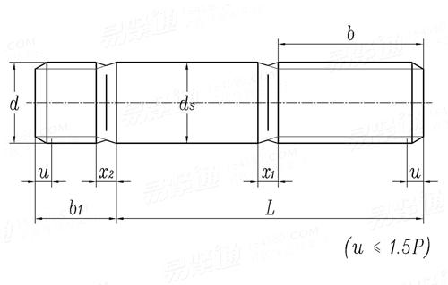 Двойник нержавеющей стали 1Xd DIN 938 закончил продетый нитку болт