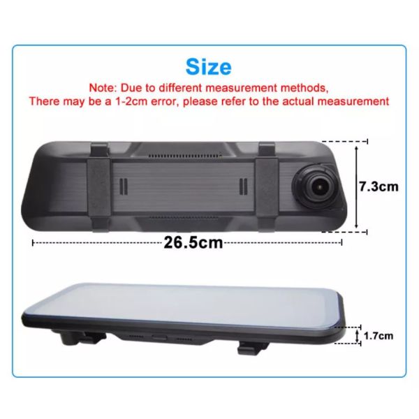 9,66-дюймовый сенсорный экран 4G Car DVR Camera Video Recorder