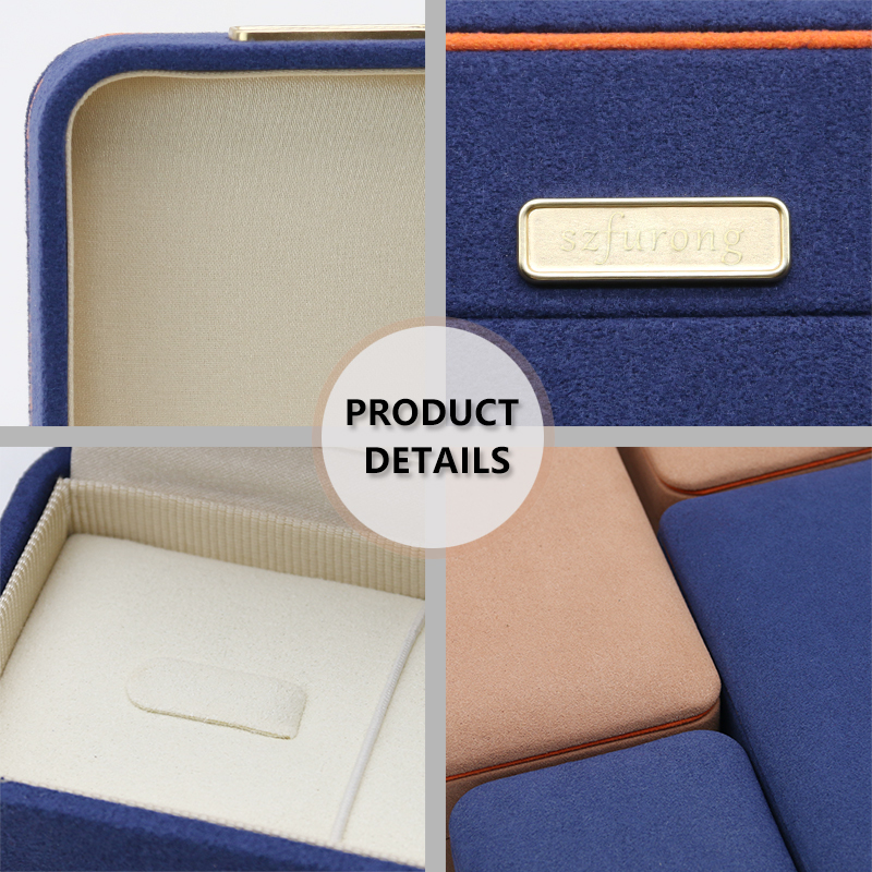 Luxury Microfiber Jewelry Packaging Box For Ring Pendant Earrings Bracelet Necklace