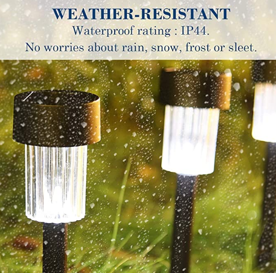 12 Pcs 11 Pack IP44 13.4inch Solar Garden Pathway Lights