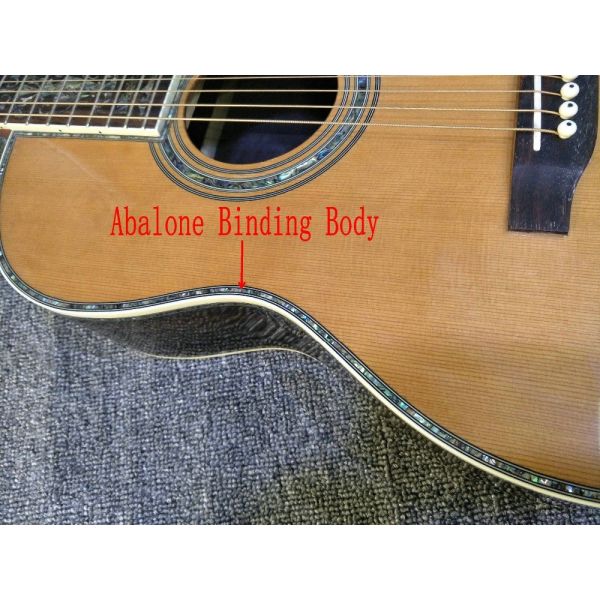 39 inches ooo45s Acoustic Guitar Top AAA Solid Red Cedar Abalone Binding Body With Fishman Pickups Rosewood fingerboard