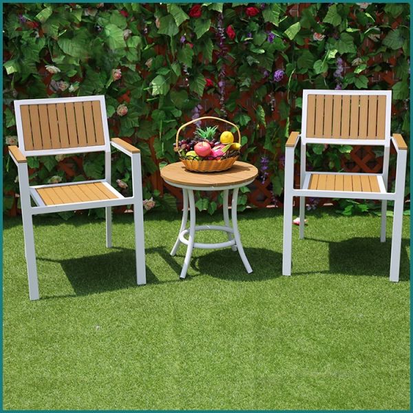 Outdoor Dining Room Furniture Set with Modern Design Table and Chairs 1.5mm Thickness