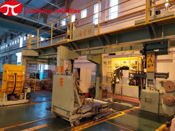 Customized Steel Coil Wrapping Line With Stacking System And Unloading System CE Certified