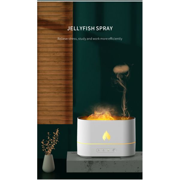 Flame Design Air Humidifier Diffuser 250Ml Aromatherapy Humidifier With Timing Controls