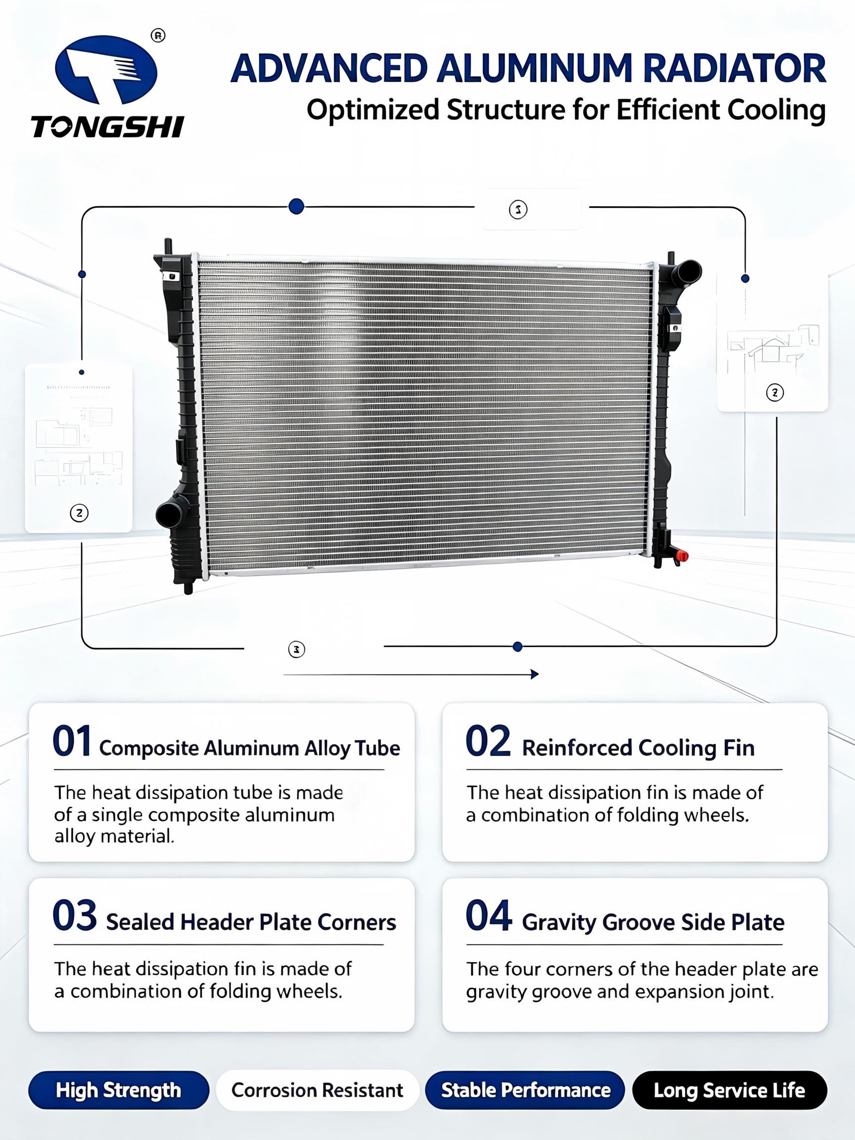Auto Radiator for Ford Explorer 3.5L V6 2011-2015 MT