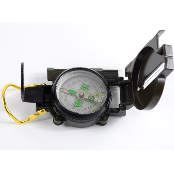 Outdoor Camping Survival Mini Folding Compass Multifunction Waterproof Metal Compass