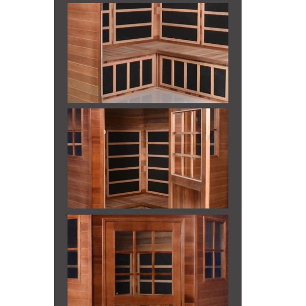 Сауна пара кабины сада на открытом воздухе, на открытом воздухе деревянная комната сауны