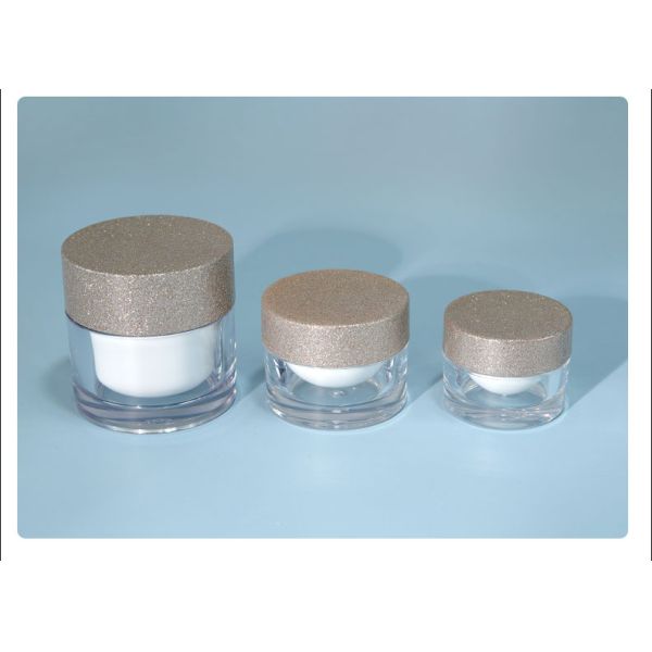 50g 15g 8g Crème en plastique acrylique clair avec couvercle pour emballage cosmétique