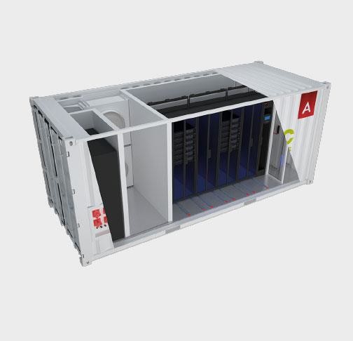 Integrated Containerized Data Center with 1100kg Static Payload, Custom Logo Label, and In-row Air Conditioning