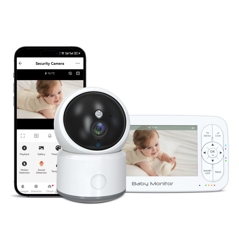 Tuya Cmos Night Vision Indoor Home Diy Home Security PTZ Monitor With Motion Detection Video Baby Monitor