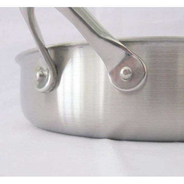 Stainless steel tri-ply Frying pan,cast iron handle,Size 20/22/24/26/28cm