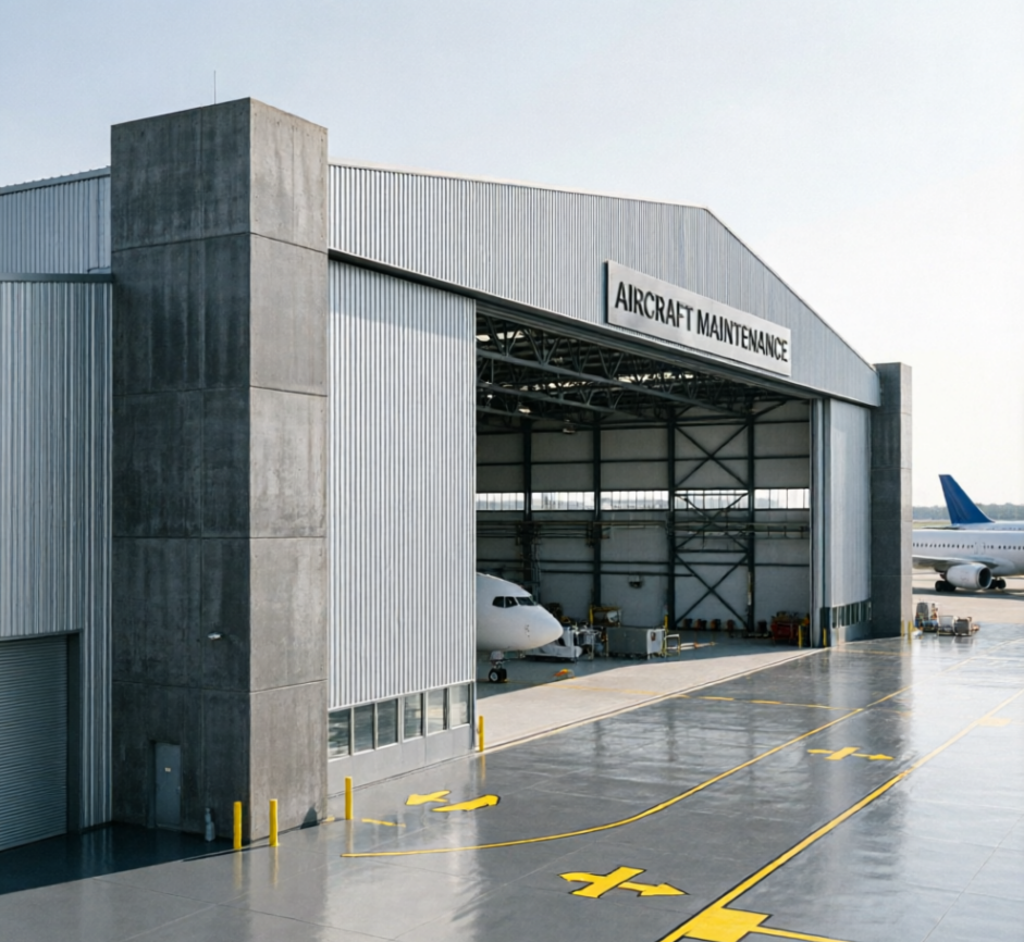 Custom Prefabricated Large Span Prefab Aircraft Hangar Buildings For Aviation Storage