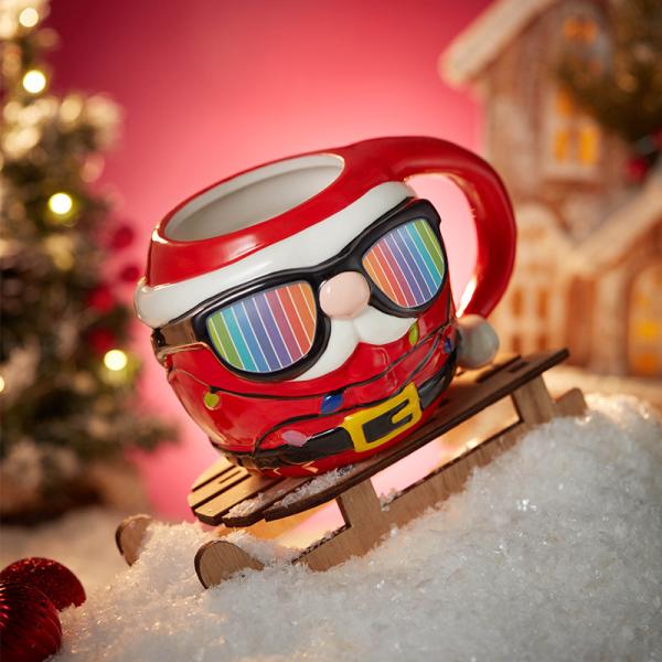 Multi Color 3D Personality Ceramic Coffee Cup For Modern Drinking Chiristmas Gift
